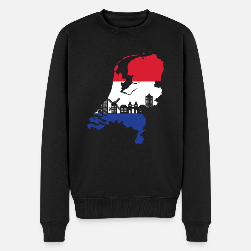 Drapeau Hollande - Pull Premium bio Homme - noir