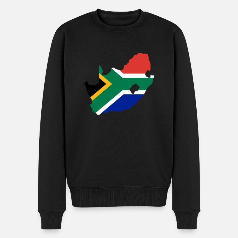 Südafrika - Südafrika Flagge - Südafrika - Männer Premium Bio Pullover - Schwarz