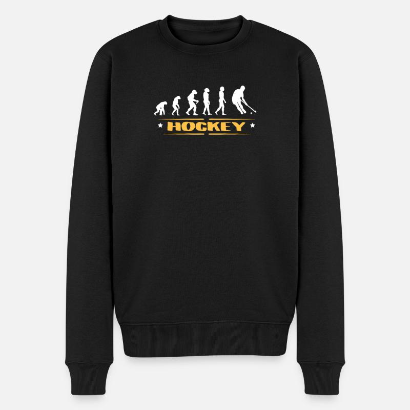 EVOLUTION HOCKEY - Männer Premium Bio Pullover - Schwarz