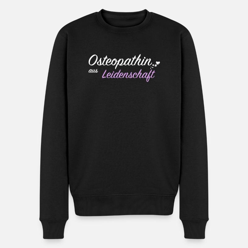 Osteopathin Heilpraxis Knochenbrecher Geschenkidee - Männer Premium Bio Pullover - Schwarz