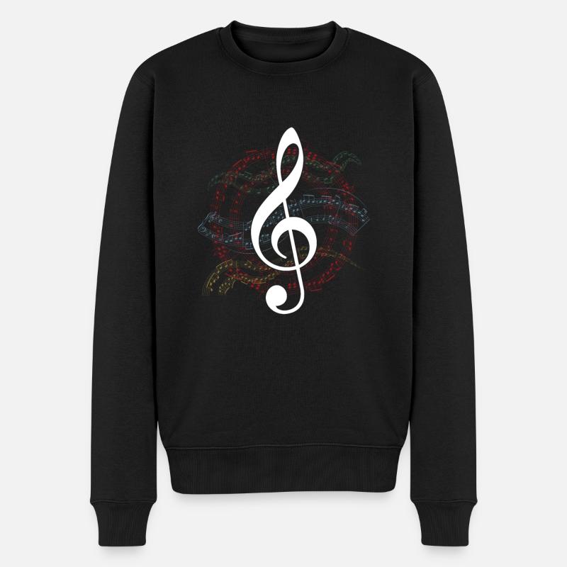 Music Notes Clef Choir Choral Music Chorus Gift - Pull Premium bio Homme - noir