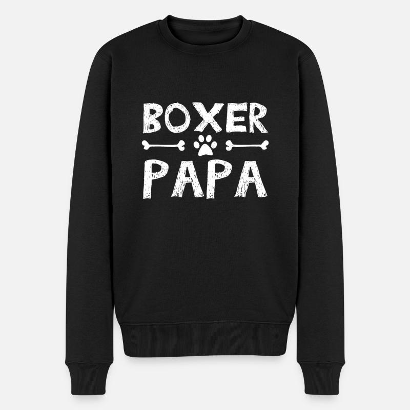 Boxer allemand Papa - Pull Premium bio Homme - noir