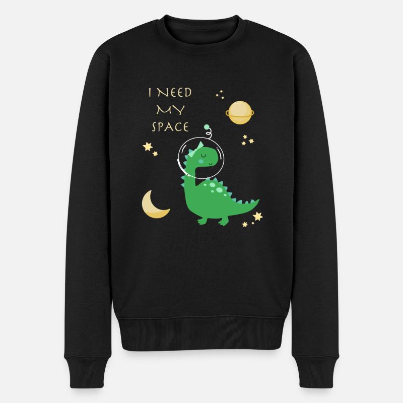 Dino space - Pull Premium bio Homme - noir