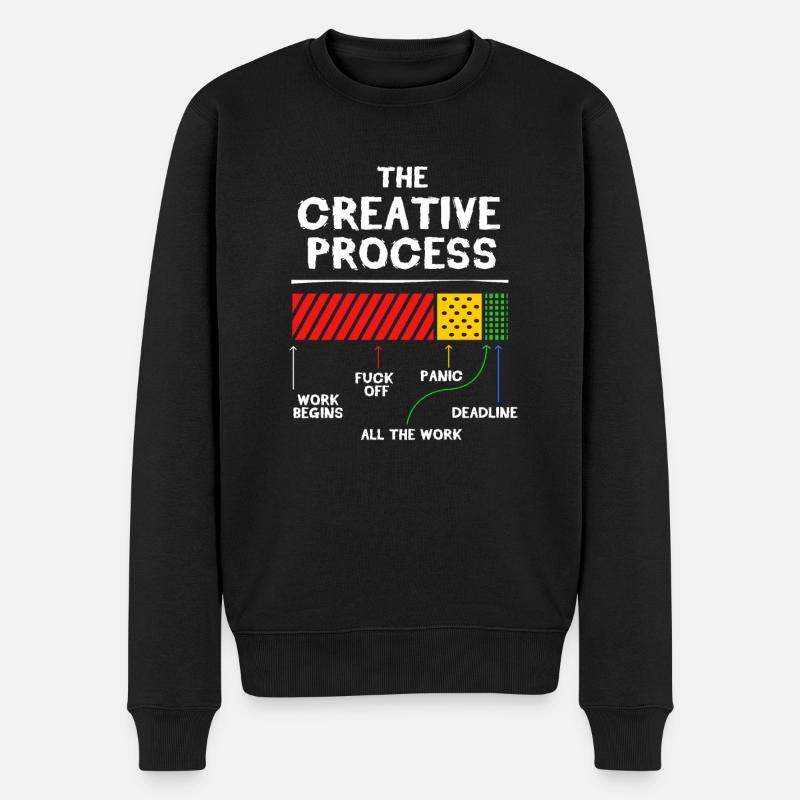 Grafiker Designerin Grafik Designer Künstlerin - Männer Premium Bio Pullover - Schwarz