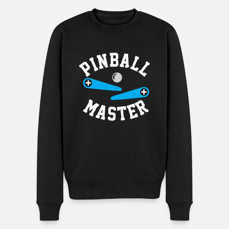 Pinball Master Flipperautomat Spieler Spie Automat - Männer Premium Bio Pullover - Schwarz