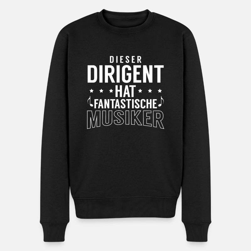 Dieser Dirigent Hat Fantastische Musiker - Männer Premium Bio Pullover - Schwarz