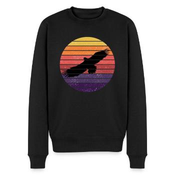 eagle - Men's Premium Organic Jumper - black - Front - Nico (187cm)