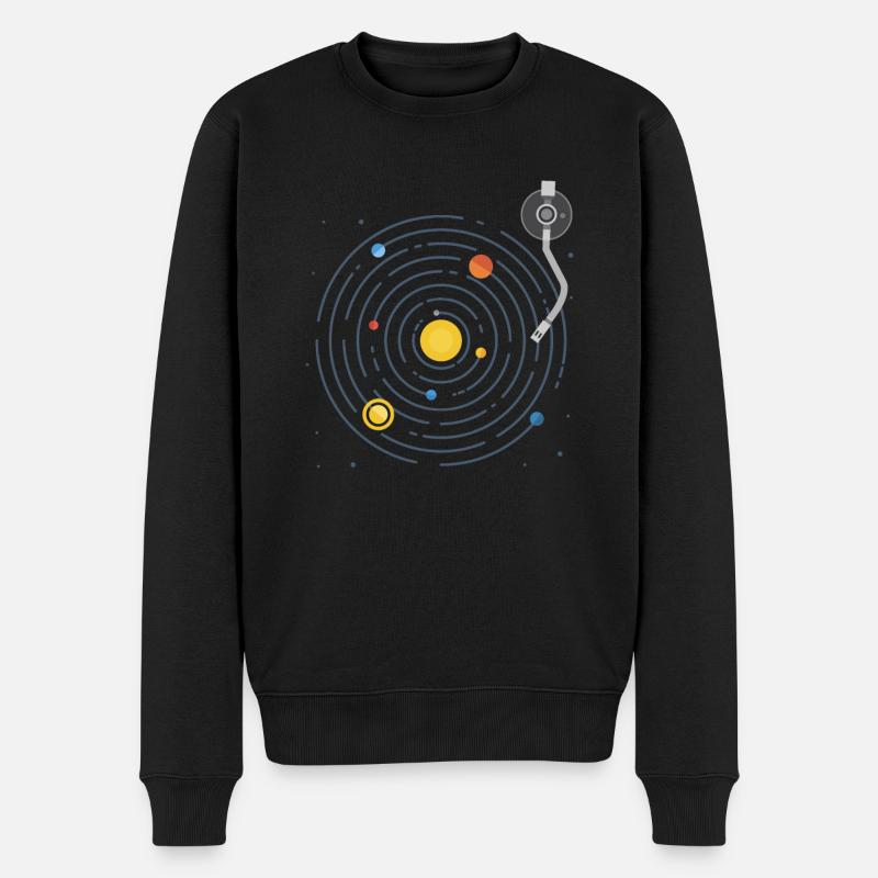 Musique Système solaire Cadeau vinyle - Pull Premium bio Homme - noir