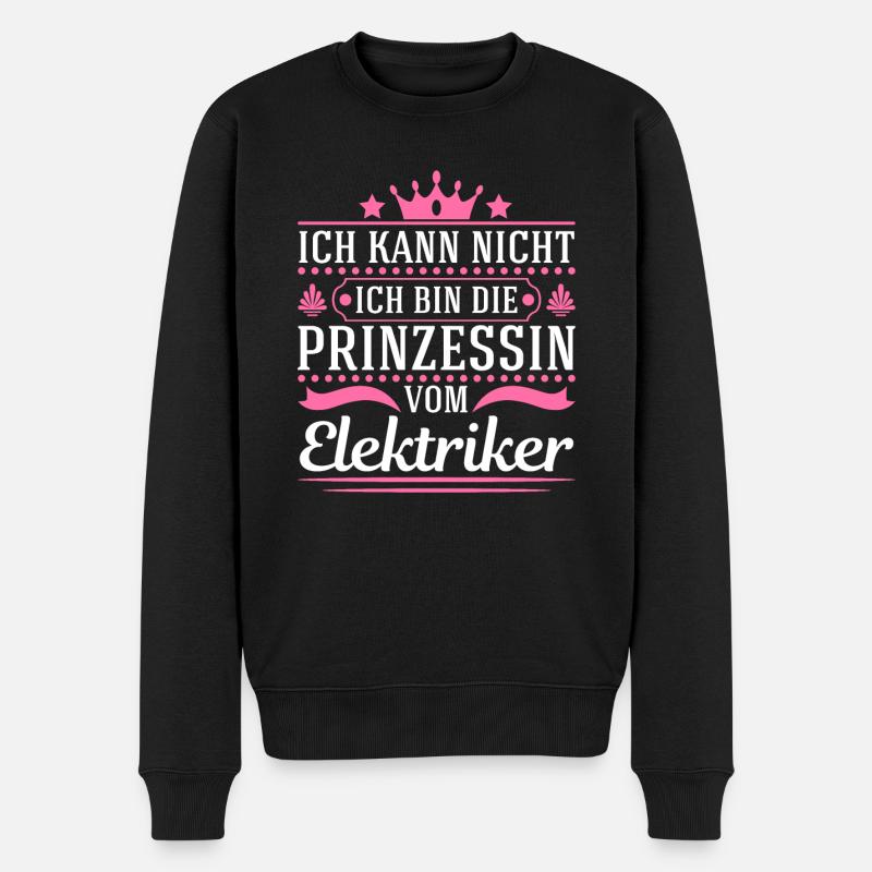 Elektriker Frau Elektromeister Elektroniker - Männer Premium Bio Pullover - Schwarz