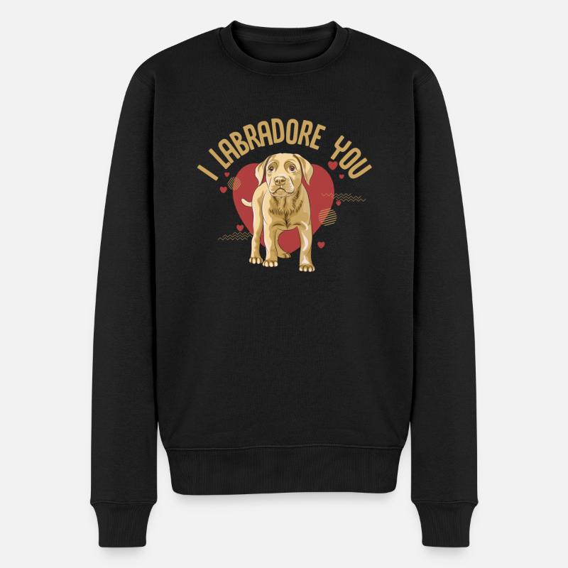 Labrador, cane Labrador, Labrador retriever, - Maglione ecologico premium da uomo - nero