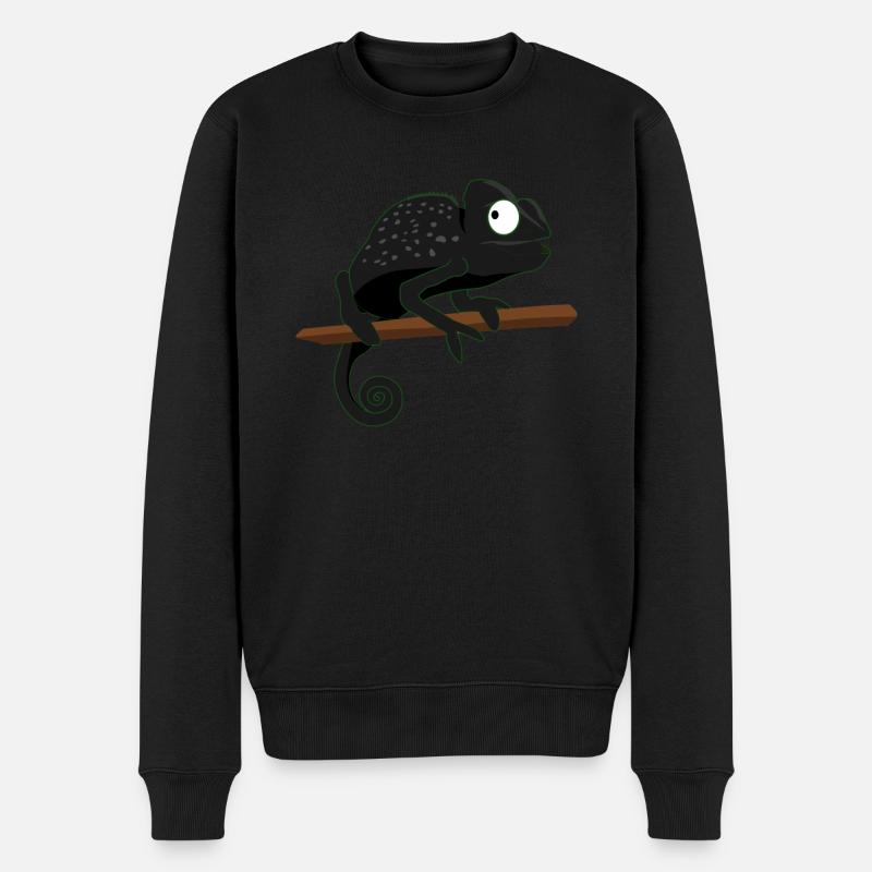 Chaméléon détarsé drôle chaméléon - Pull Premium bio Homme - noir