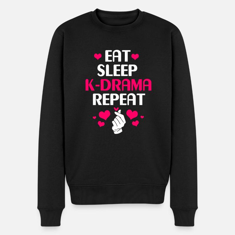 K-Pop Kdrama - Männer Premium Bio Pullover - Schwarz