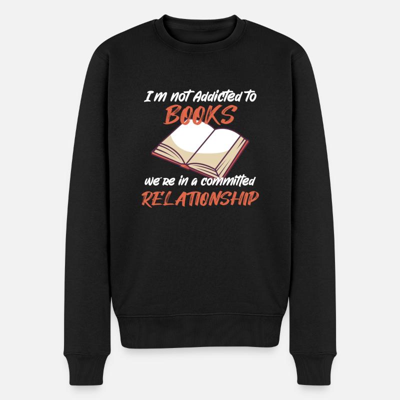 BOOKS / READING : Not Addicted To Books - Pull Premium bio Homme - noir