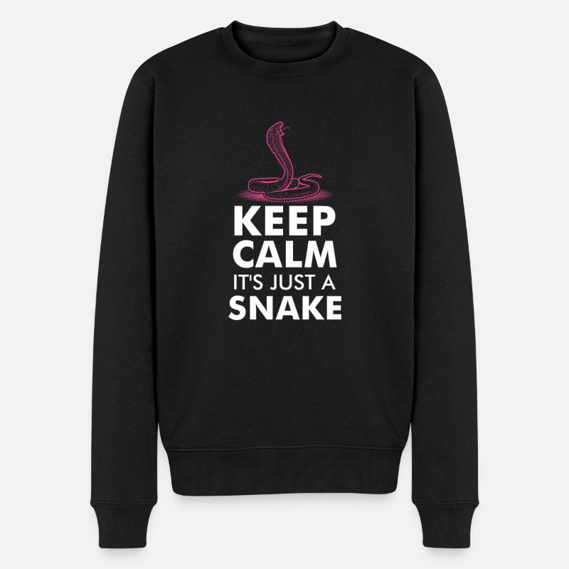 SNAKES: It's Just A Snake - Männer Premium Bio Pullover - Schwarz