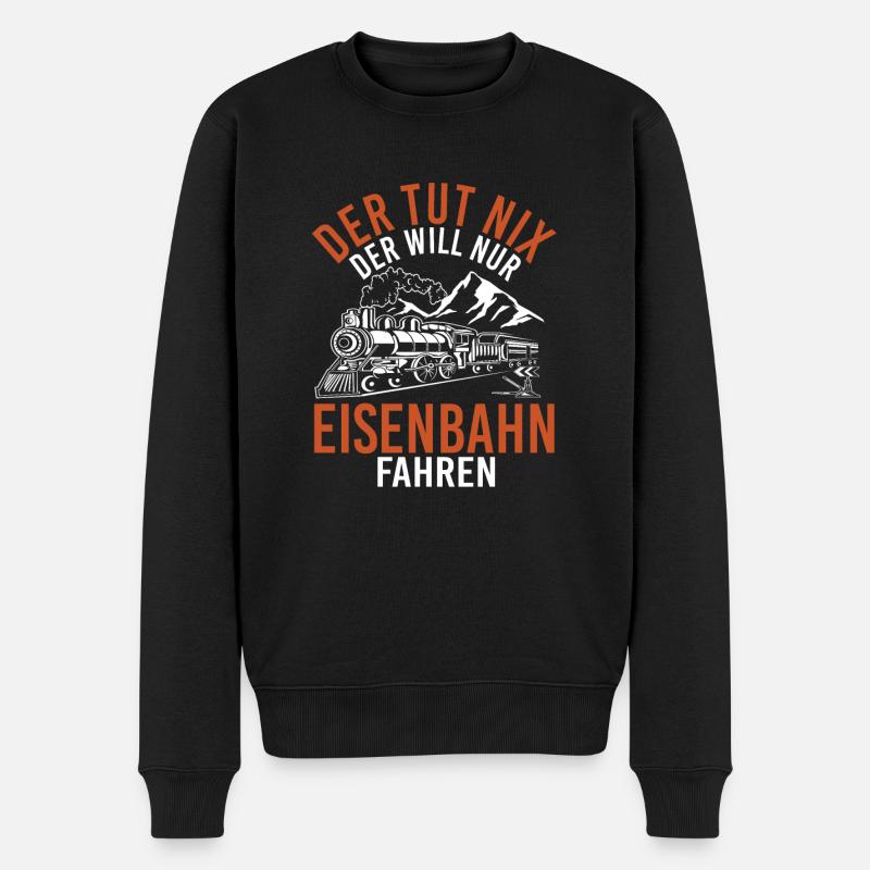 Der tut nix der will nur - Männer Premium Bio Pullover - Schwarz