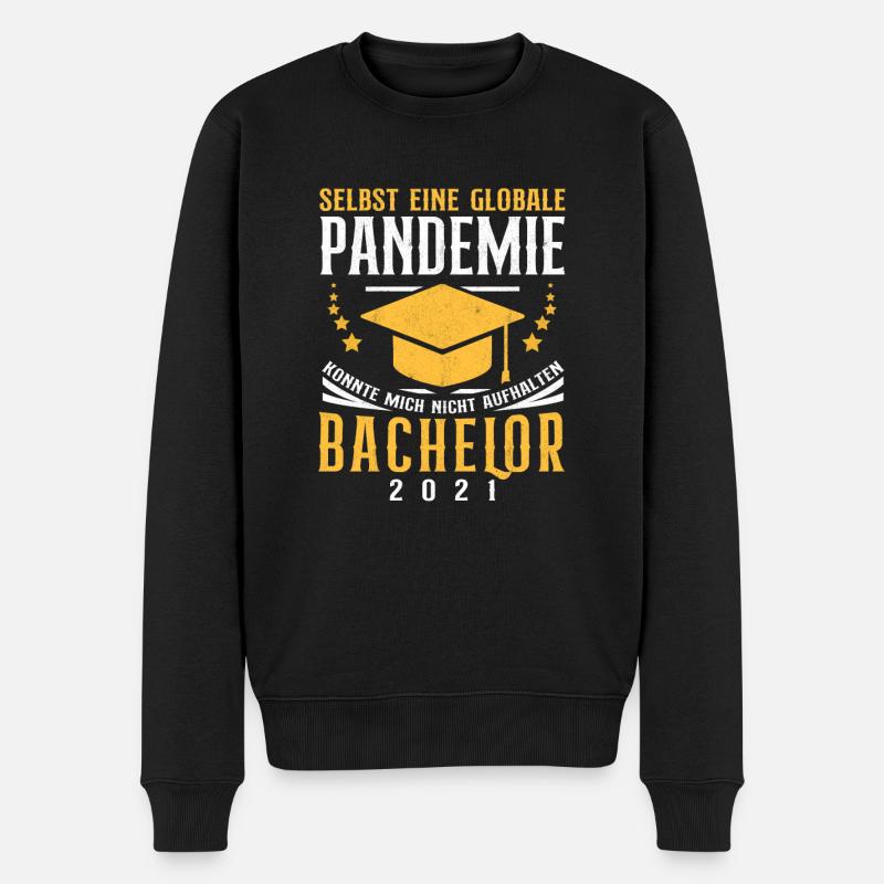 Bachelor 2021 Abschlussfeier Globale Pandemie - Männer Premium Bio Pullover - Schwarz