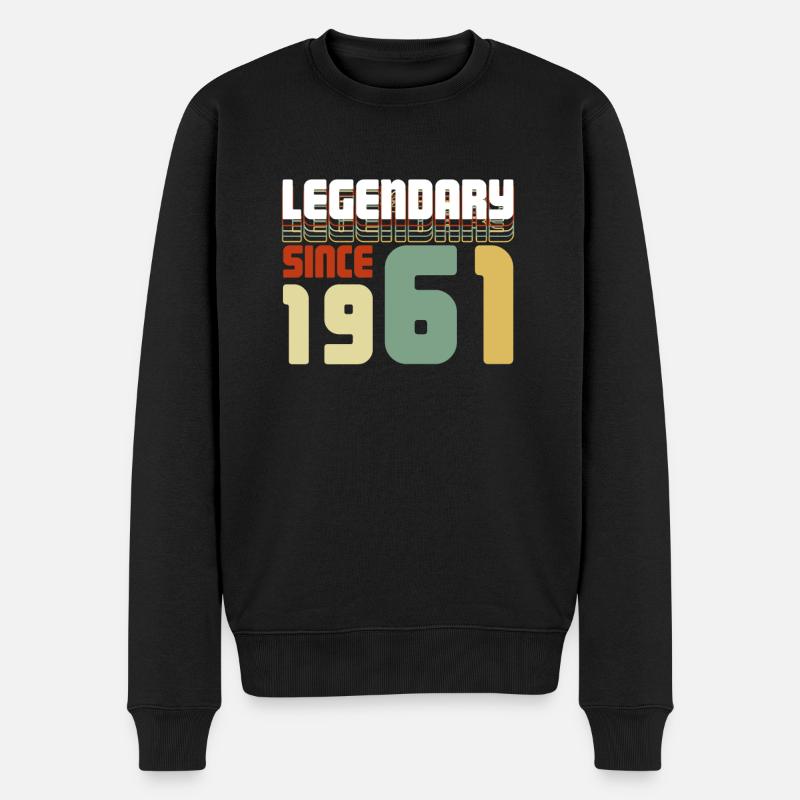 Legendary Since 1961 T-Shirt 60. Geburtstag - Männer Premium Bio Pullover - Schwarz
