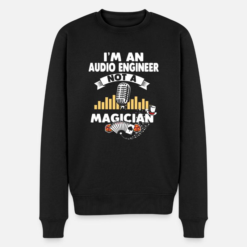 Tontechniker Tontechniker - Männer Premium Bio Pullover - Schwarz