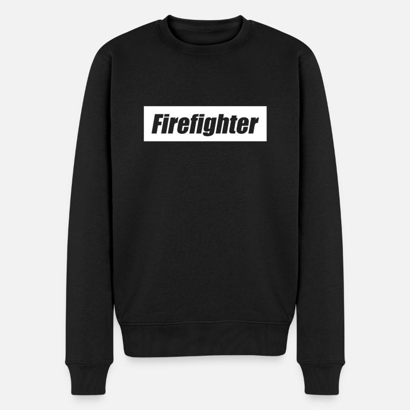 Firefighter Fireman Apparel - Männer Premium Bio Pullover - Schwarz