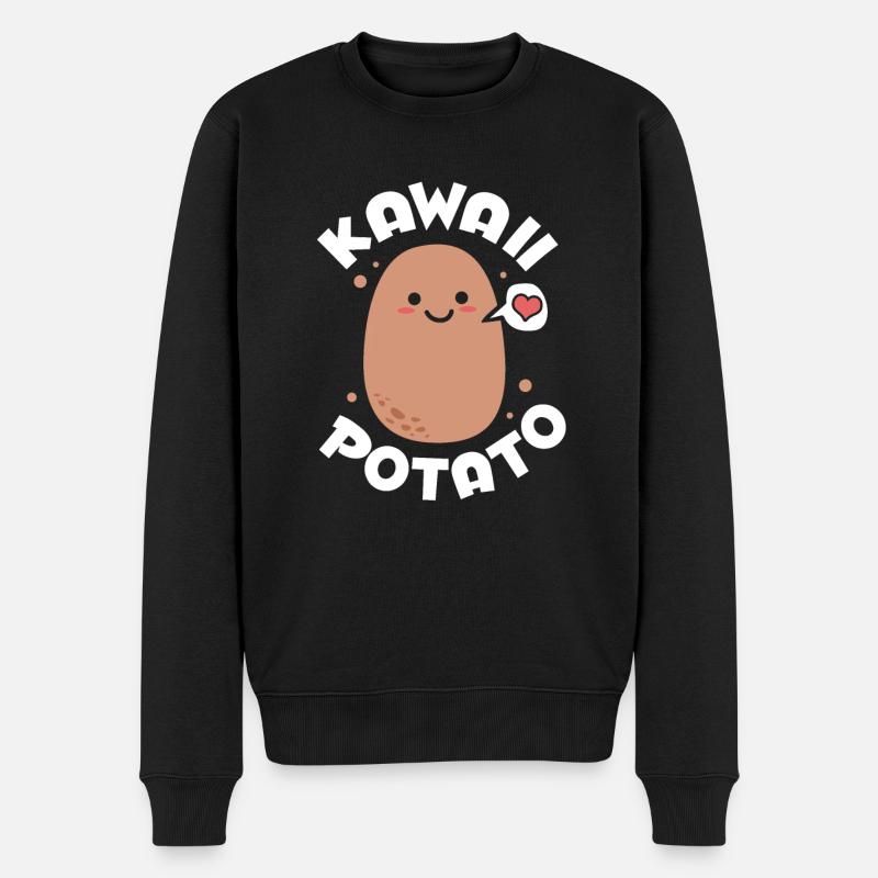 Otaku Kawaii - Männer Premium Bio Pullover - Schwarz
