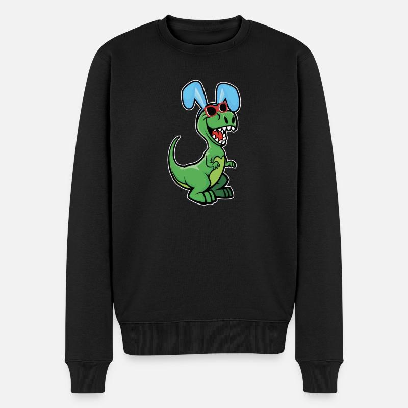 T Rex Dinosaure Pâques - Pull Premium bio Homme - noir