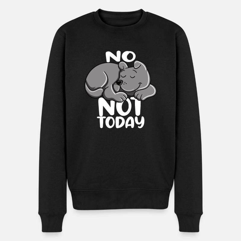 No Not Today Not Tomorrow - Männer Premium Bio Pullover - Schwarz