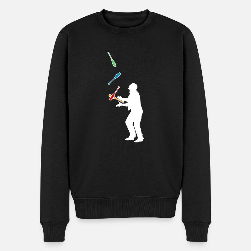 Jongleur - Männer Premium Bio Pullover - Schwarz