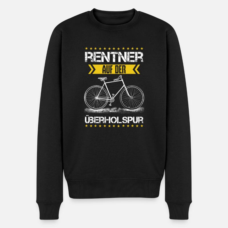 Geschenkidee für Rentner mit E-Bike oder Fahrrad - Männer Premium Bio Pullover - Schwarz