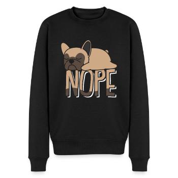 Nope Not Today Lazy Mood Sleepy Dog - Men's Premium Organic Jumper - black - Front - Nico (187cm)