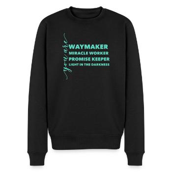 Waymaker & Vêtements chrétiens - Pull Premium bio Homme - noir - Devant - Nico (187cm)