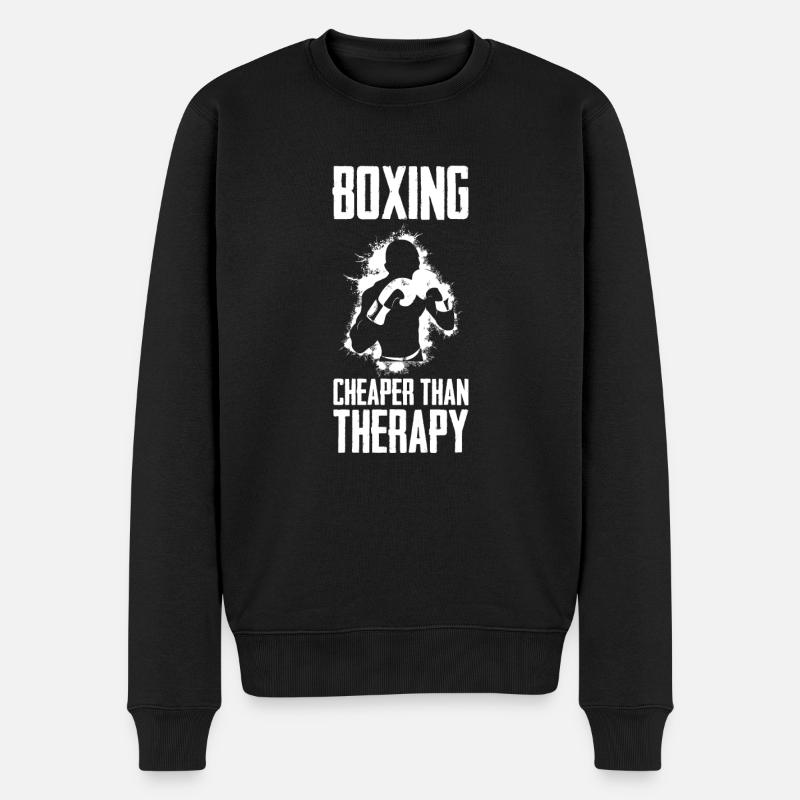 Boxen Boxkampf Boxer - Männer Premium Bio Pullover - Schwarz