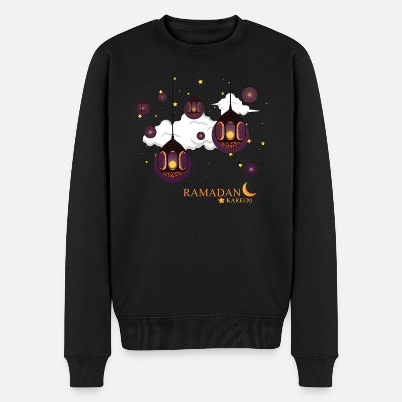 Ramadan Kareem Bayram Mubarak - Männer Premium Bio Pullover - Schwarz
