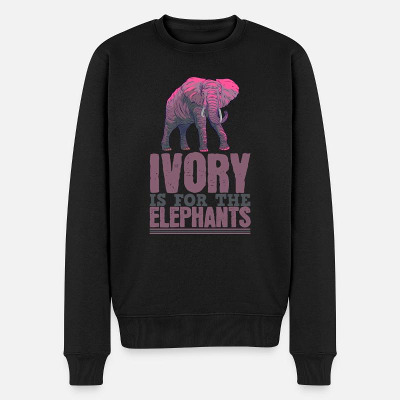 Eléphant Vie Ivoire - Pull Premium bio Homme - noir