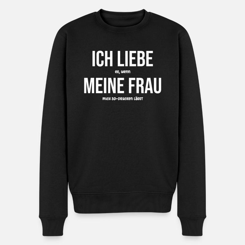 3D Drucken / 3D Druck / Prototyp - Männer Premium Bio Pullover - Schwarz