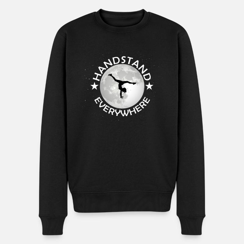 Handstand Turnerin Mädchen turnen Gymnastik - Männer Premium Bio Pullover - Schwarz