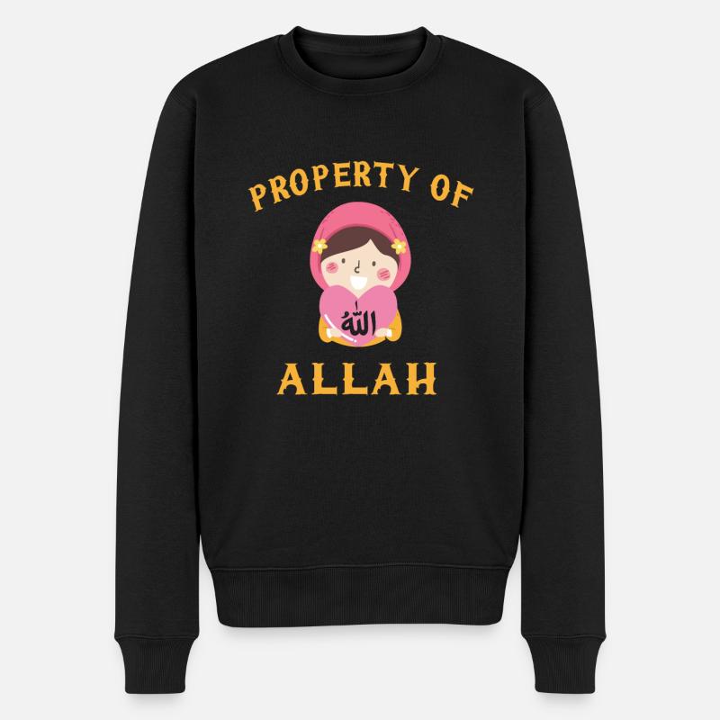 Propriété de Allah Mosquée Muslim Islam Religion - Pull Premium bio Homme - noir