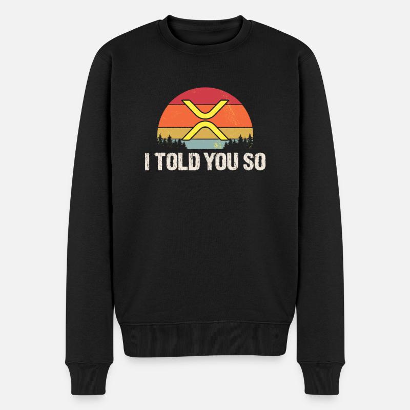 Ripple XRP Crypto Blockchain Digitale Währung - Männer Premium Bio Pullover - Schwarz