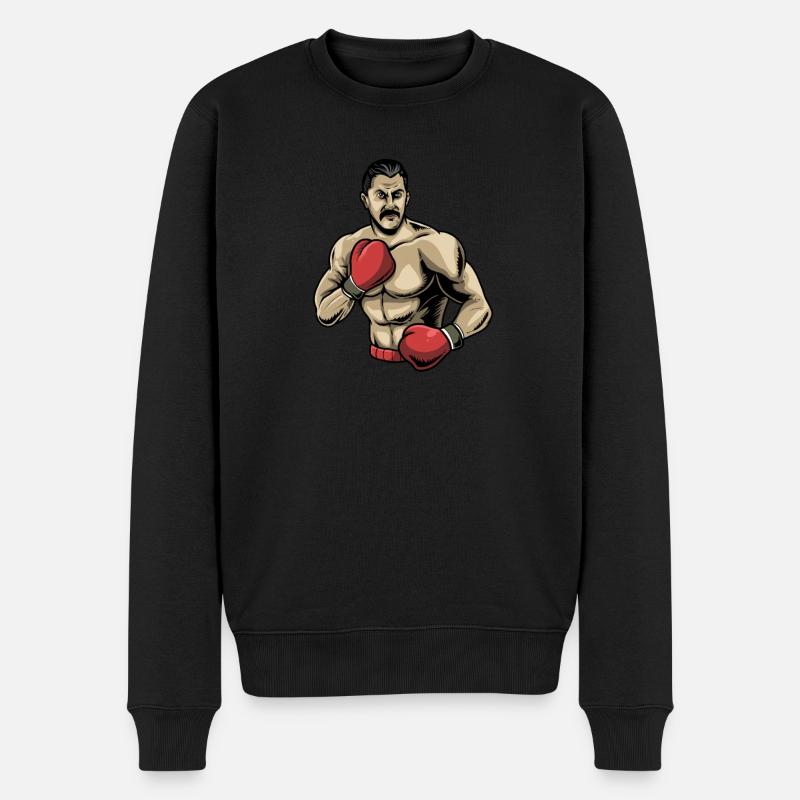 Boxen Boxkampf Boxer - Männer Premium Bio Pullover - Schwarz