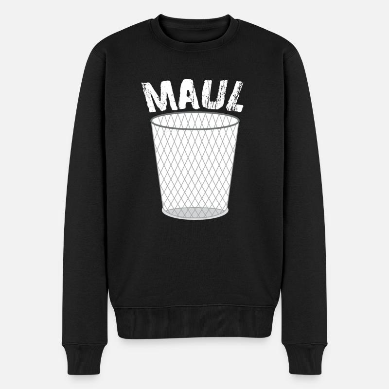 Maulkorb - Männer Premium Bio Pullover - Schwarz