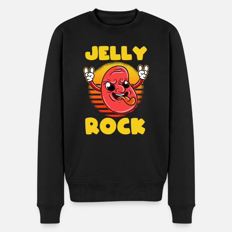 Jelly Rock - Männer Premium Bio Pullover - Schwarz
