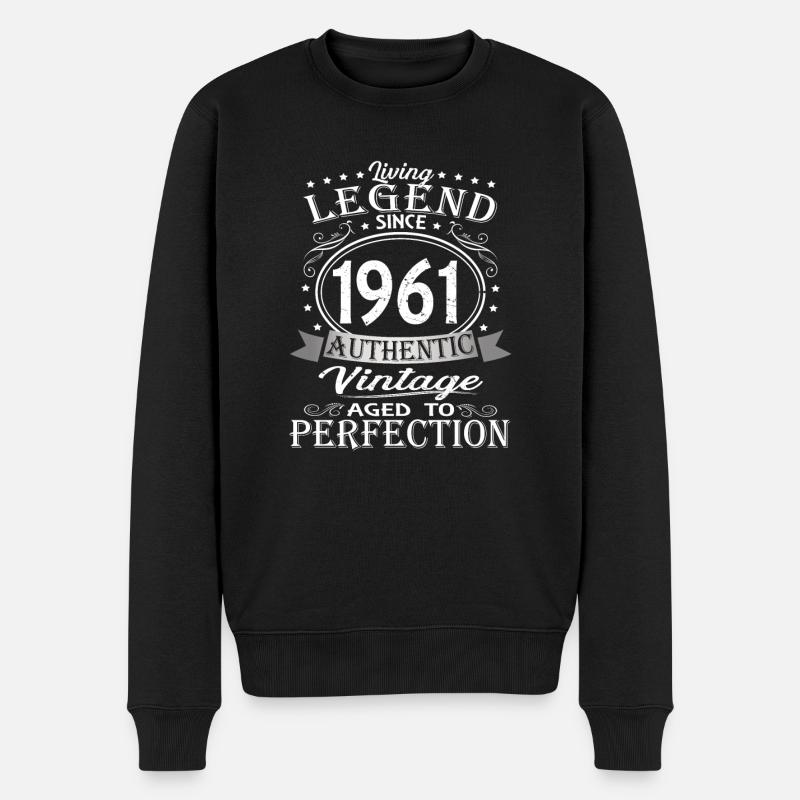 Né en 1961 - Pull Premium bio Homme - noir