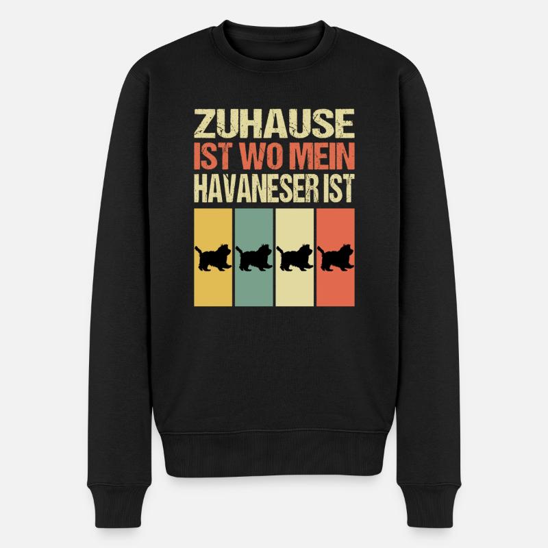 Havaneser Hund - Männer Premium Bio Pullover - Schwarz