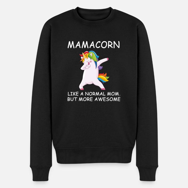 mamacorn mama unciorn - Männer Premium Bio Pullover - Schwarz