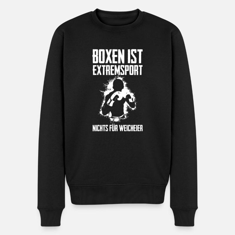 Boxen Boxkampf Boxer - Männer Premium Bio Pullover - Schwarz