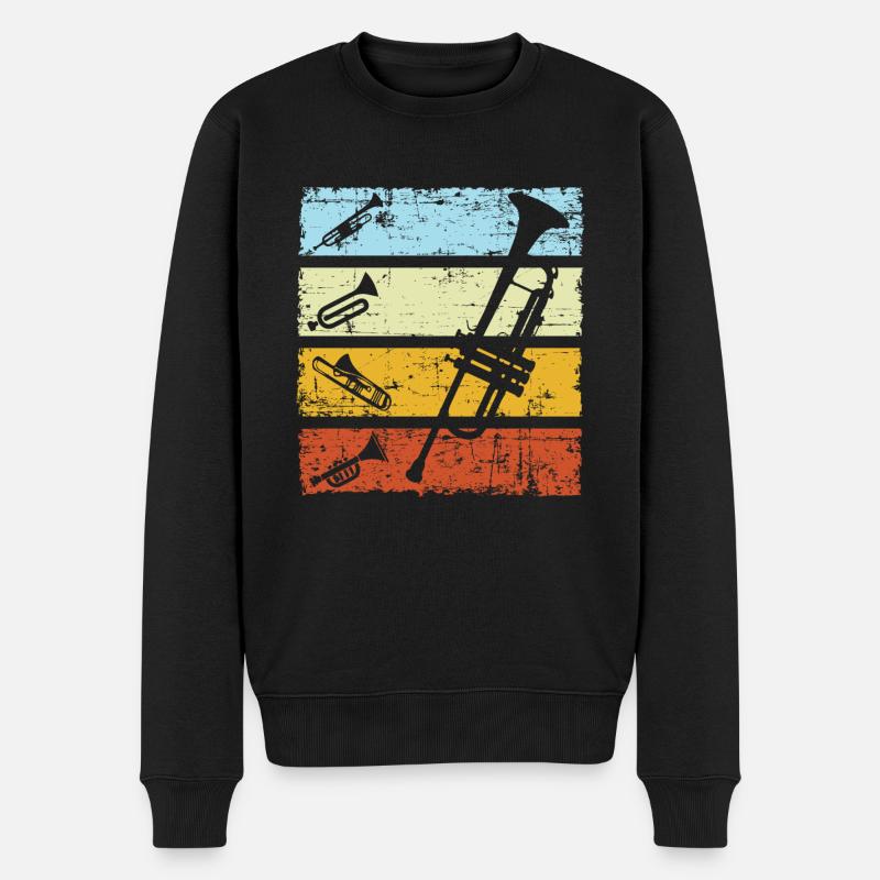 Trompette trompette trompette trompette - Pull Premium bio Homme - noir