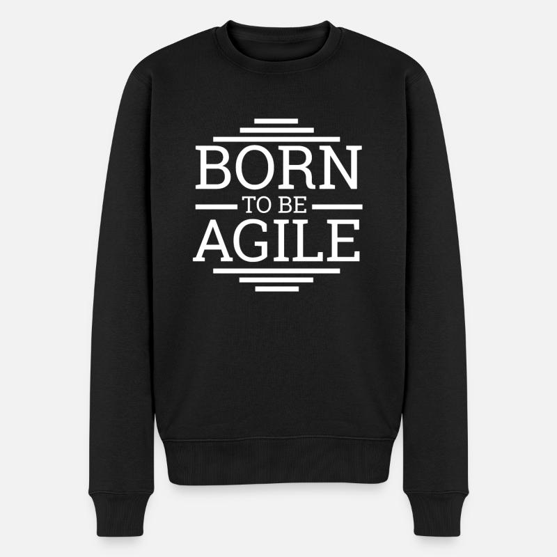 "Scrum Agile"| Scrum Master - Männer Premium Bio Pullover - Schwarz