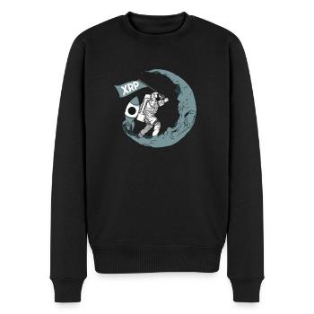 XRP To the Moon Ripple XRP Astronaut Crypto - Men's Premium Organic Jumper - black - Front - Nico (187cm)