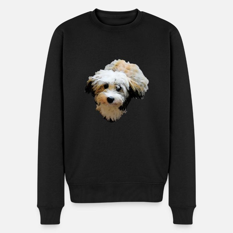 Havaneser Hund Hunde - Männer Premium Bio Pullover - Schwarz