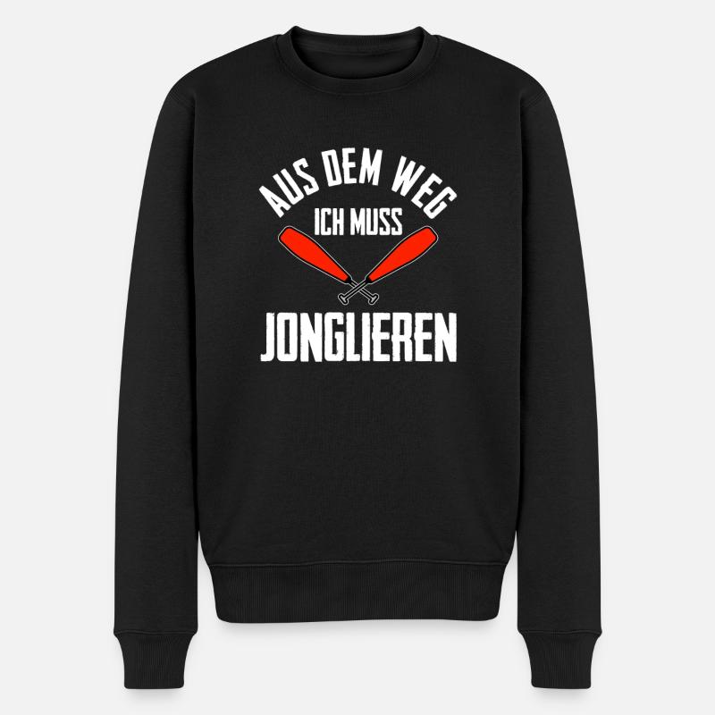 Jonglieren Jongleur - Männer Premium Bio Pullover - Schwarz