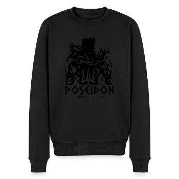 Poseidon Trident T Shirt Griechische Götter Herr - Männer Premium Bio Pullover - Schwarz - Vorne - Nico (187cm)
